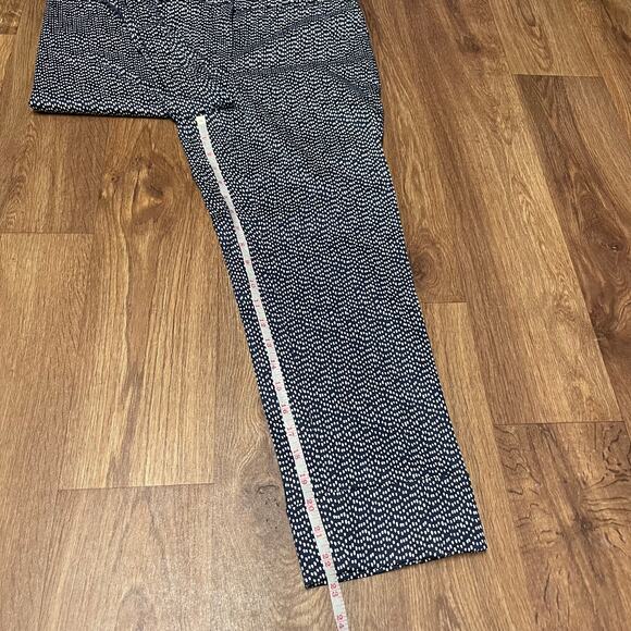 Chicos Womens Navy Blue White Polka Dot High Waist Capri Ankle Pants 6 Small - Picture 8 of 9